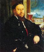 Christoph Amberger Portrait of Matthaus Schwarz oil on canvas